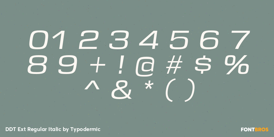 DDT Ext Regular Italic Font Poster #1
