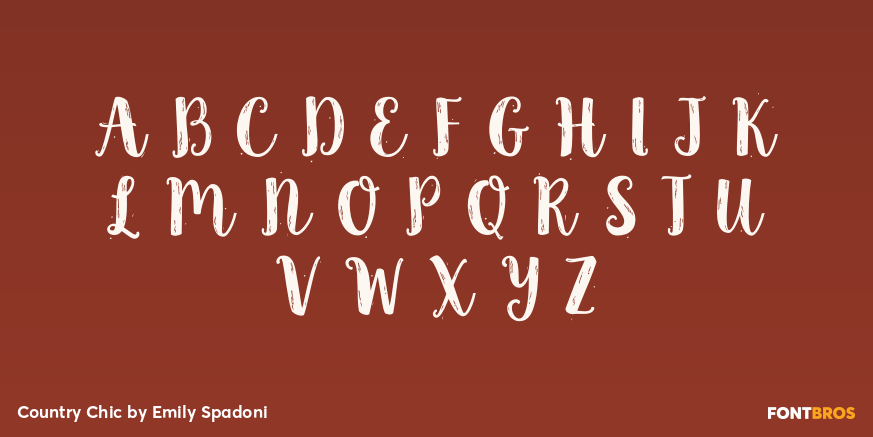 Country Chic Font Poster #2