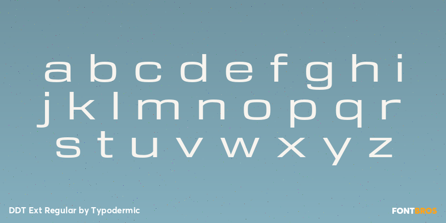 DDT Ext Regular Font Poster #3