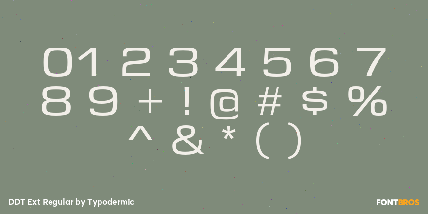 DDT Ext Regular Font Poster #4