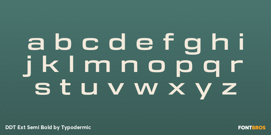 DDT Ext Semi Bold Font Poster #3