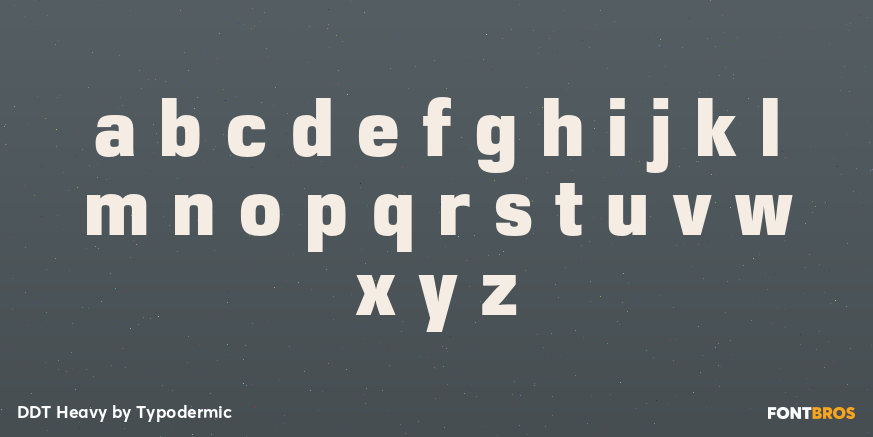 DDT Heavy Font Poster #3