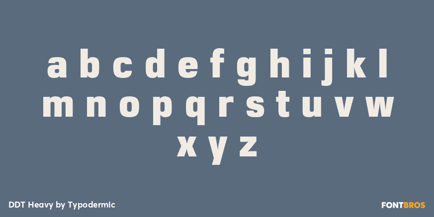 DDT Heavy Font Poster #1