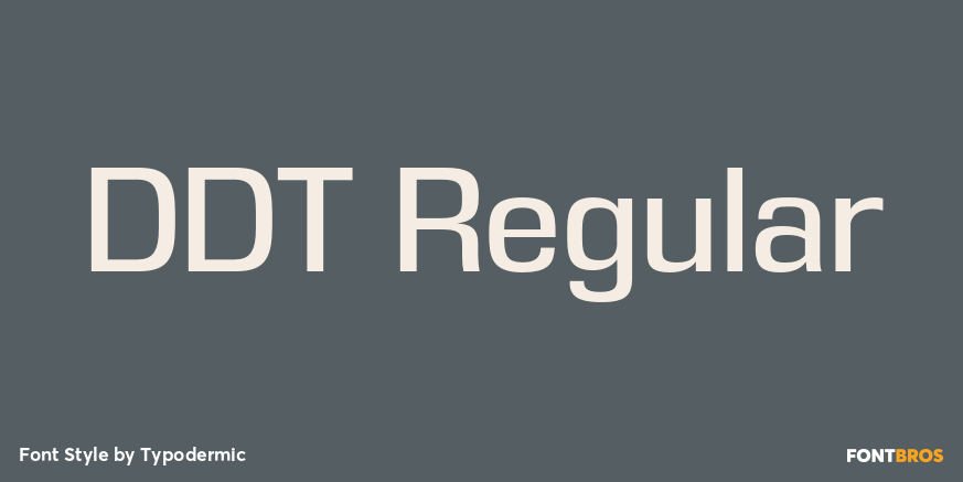 DDT Regular Font Poster #1