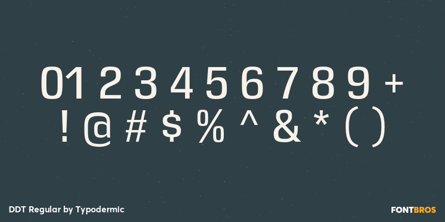 DDT Regular Font Poster #1