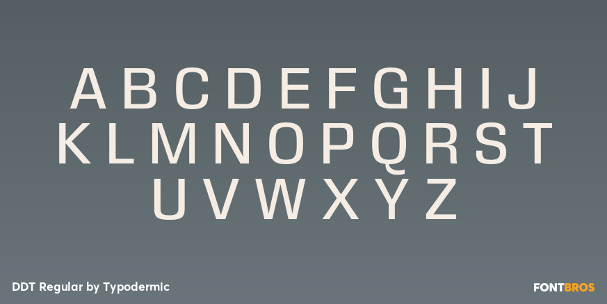 DDT Regular Font Poster #1