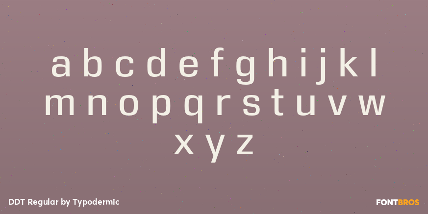 DDT Regular Font Poster #1