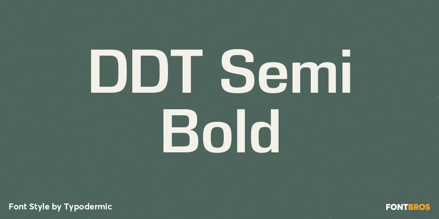 DDT Semi Bold Font Poster #1