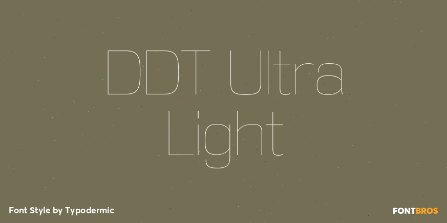 DDT Ultra Light Font Poster #1