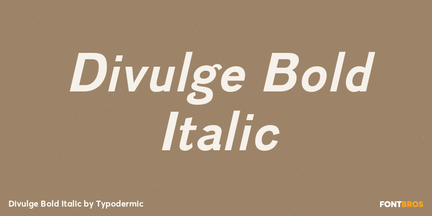 Divulge Bold Italic Font Poster #1
