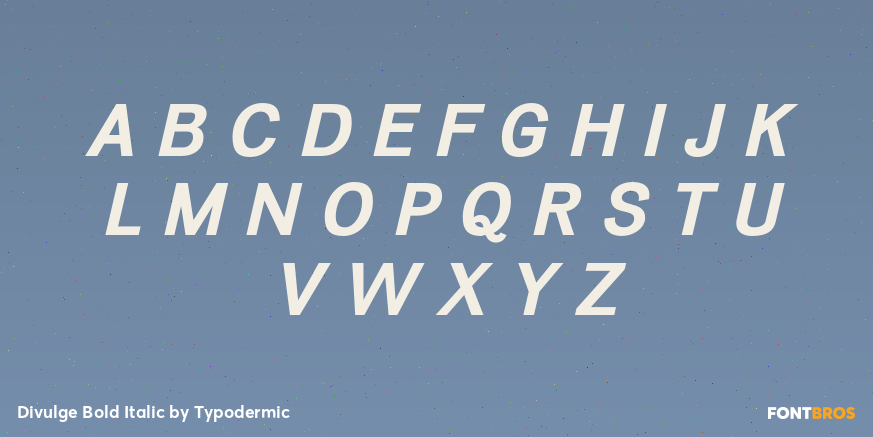 Divulge Bold Italic Font Poster #2