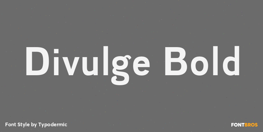 Divulge Bold Font Poster #1