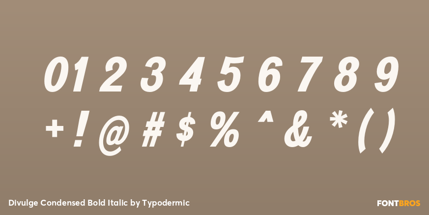 Divulge Condensed Bold Italic Font Poster #4