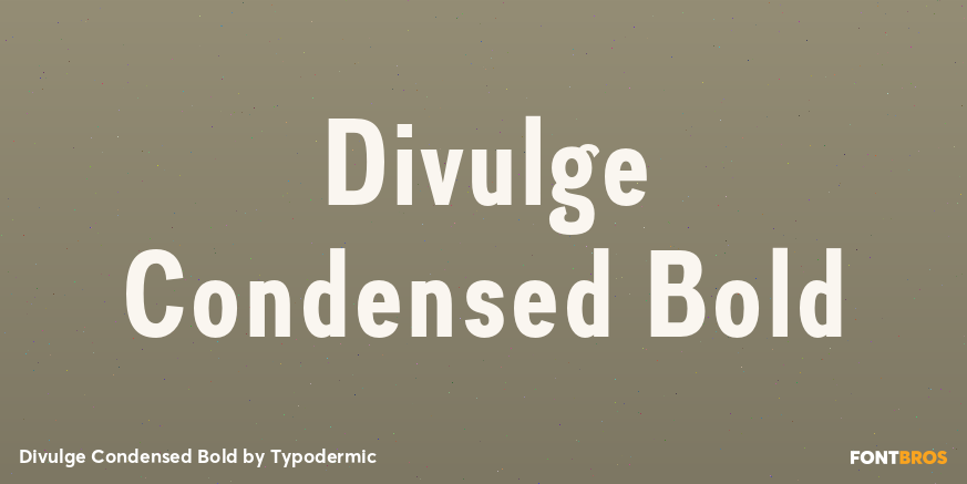 Divulge Condensed Bold Font Poster #1