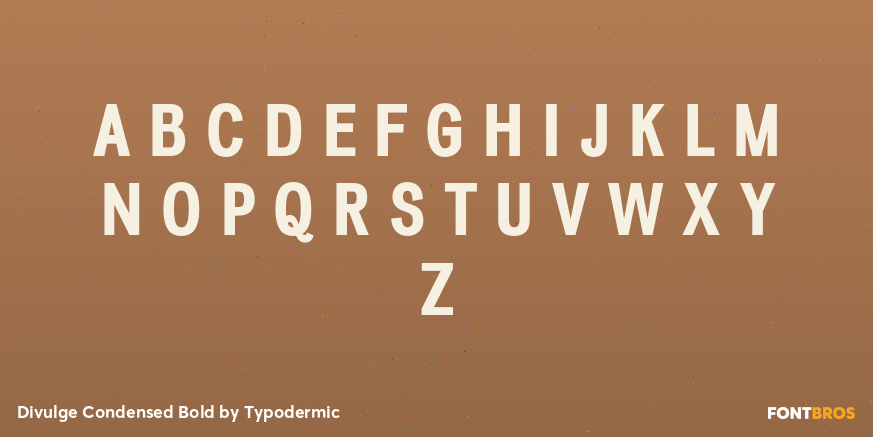 Divulge Condensed Bold Font Poster #2