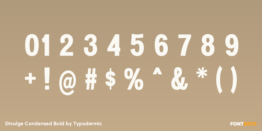 Divulge Condensed Bold Font Poster #4