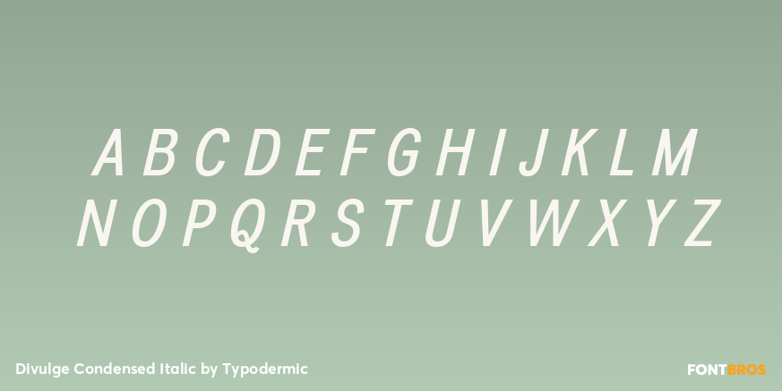 Divulge Condensed Italic Font Poster #2