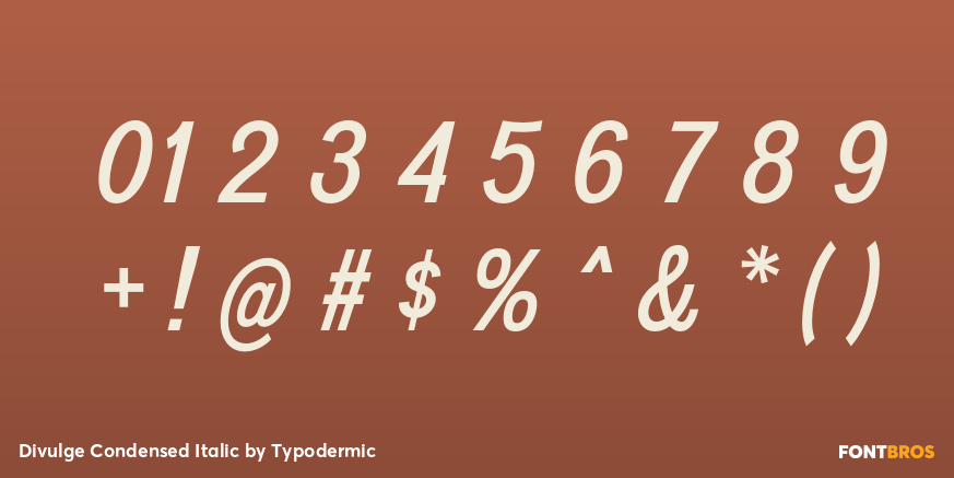 Divulge Condensed Italic Font Poster #4