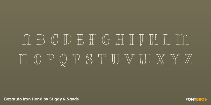 Bazaruto Iron Hand Font Poster #3
