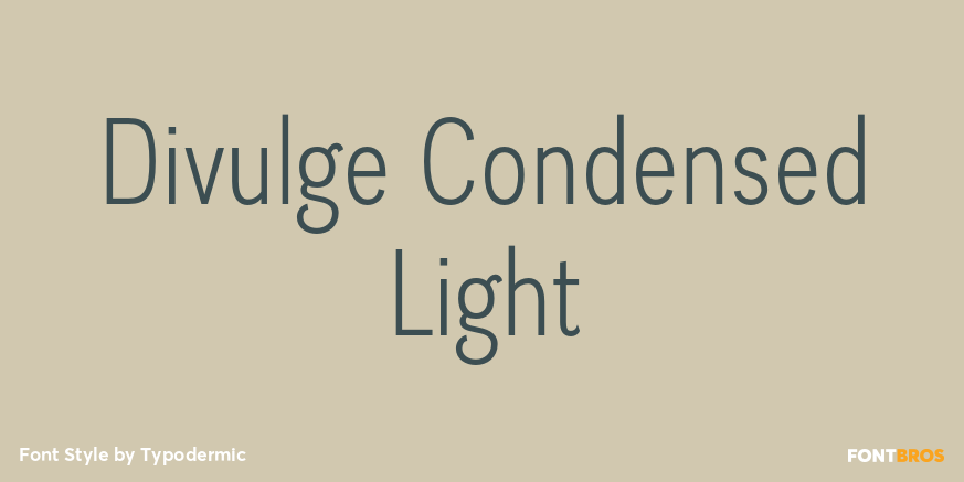 Divulge Condensed Light Font Poster #1