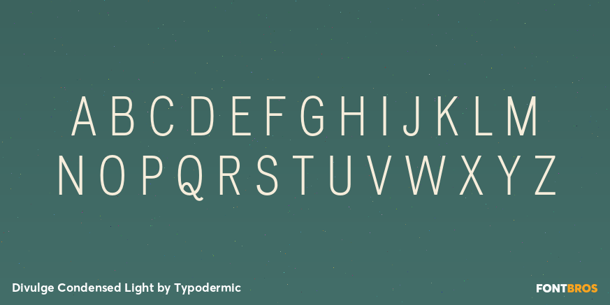 Divulge Condensed Light Font Poster #2