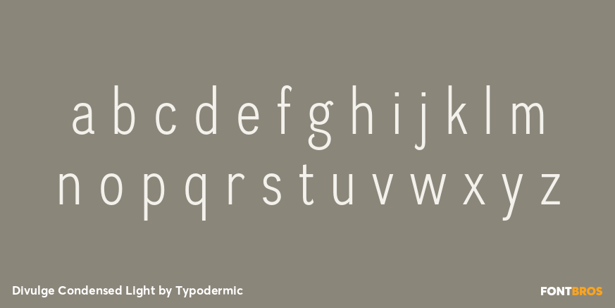 Divulge Condensed Light Font Poster #3