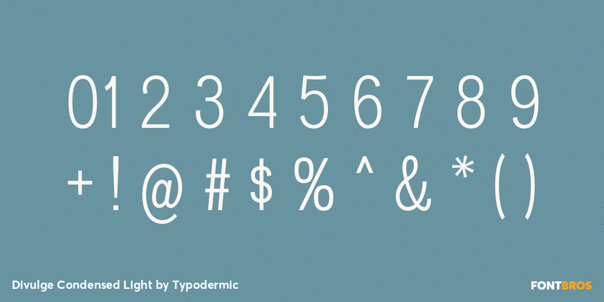 Divulge Condensed Light Font Poster #4