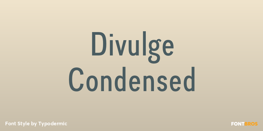 Divulge Condensed Font Poster #1
