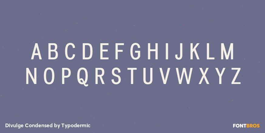 Divulge Condensed Font Poster #2