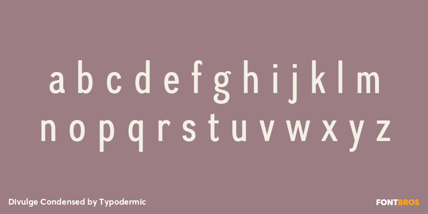 Divulge Condensed Font Poster #3