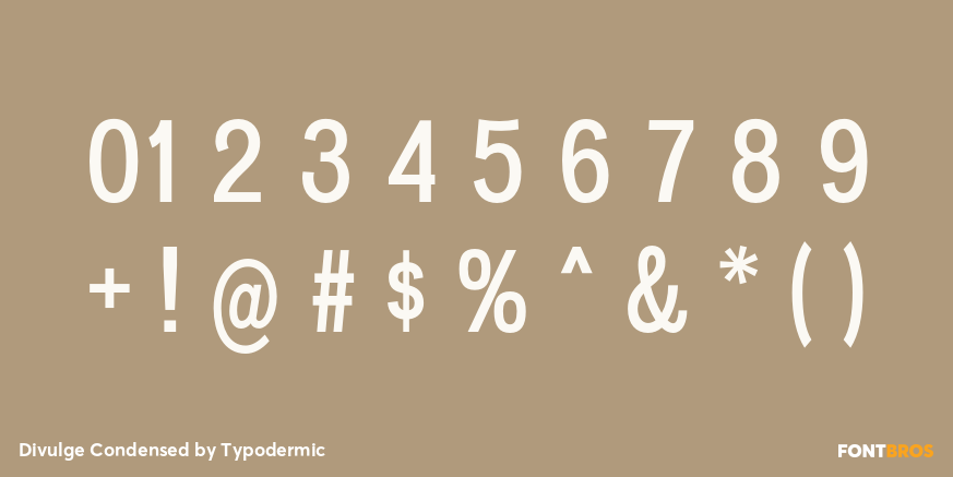 Divulge Condensed Font Poster #4