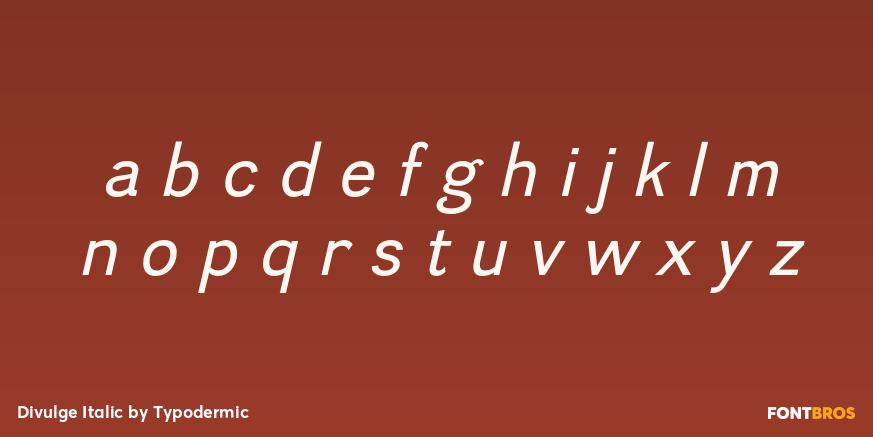 Divulge Italic Font Poster #3
