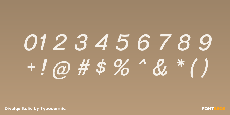 Divulge Italic Font Poster #4