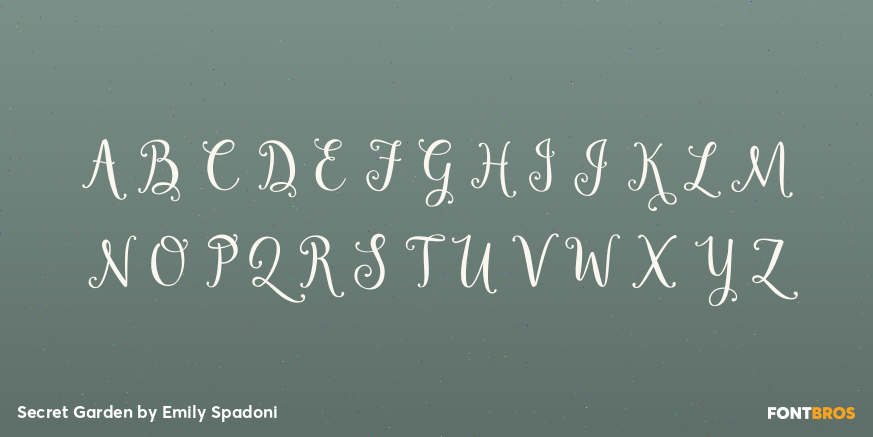 Secret Garden Font Poster #2