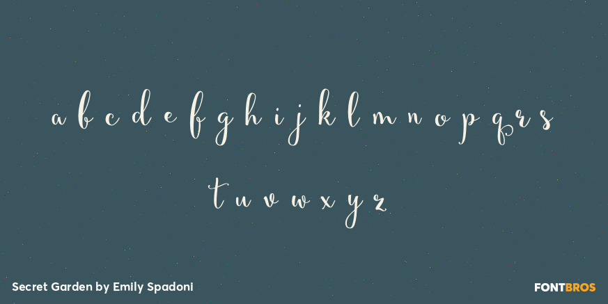 Secret Garden Font Poster #3