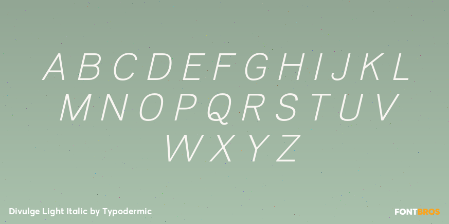 Divulge Light Italic Font Poster #2