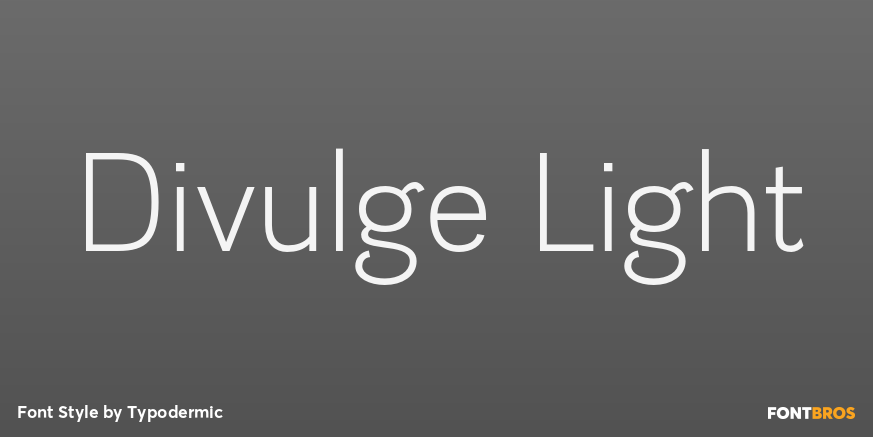 Divulge Light Font Poster #1