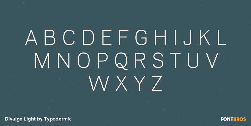 Divulge Light Font Poster #2