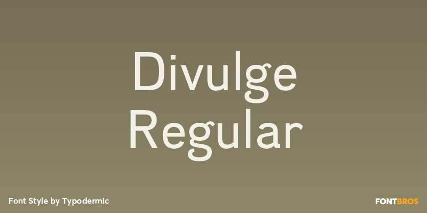 Divulge Regular Font Poster #1