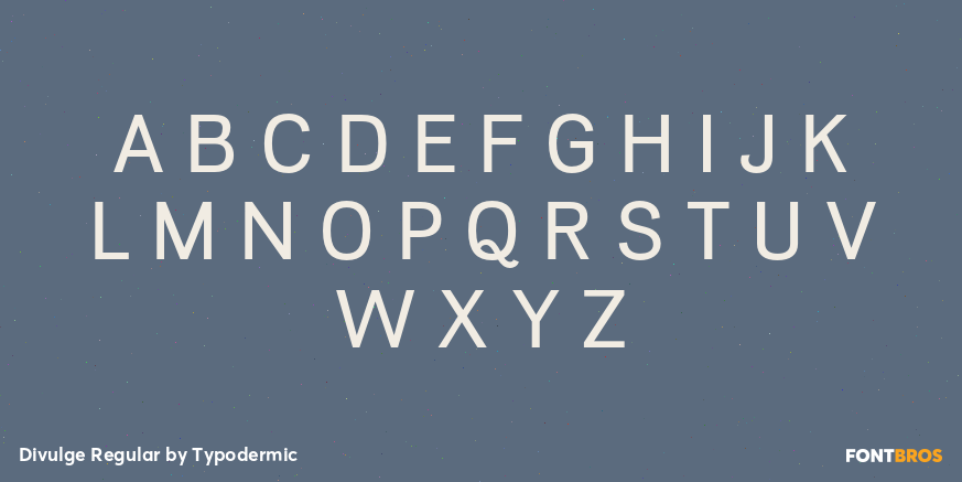 Divulge Regular Font Poster #2