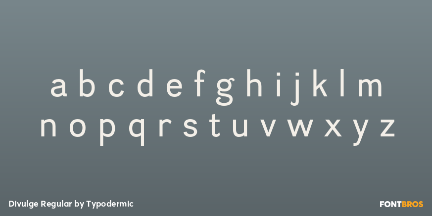 Divulge Regular Font Poster #3
