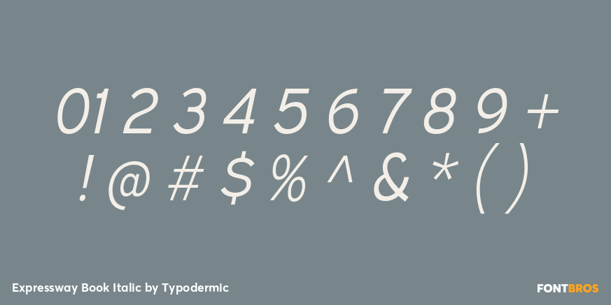 Expressway Book Italic Font Poster #4