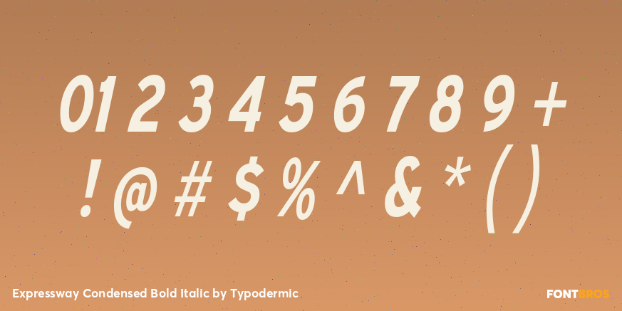 Expressway Condensed Bold Italic Font Poster #4