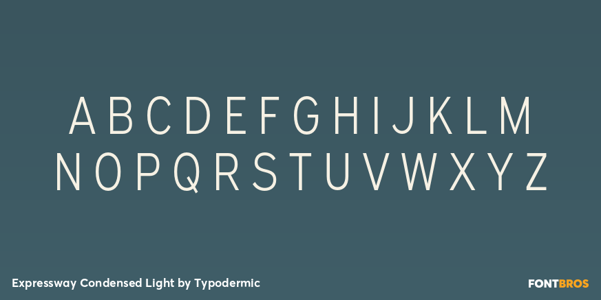 Expressway Condensed Light Font Poster #2