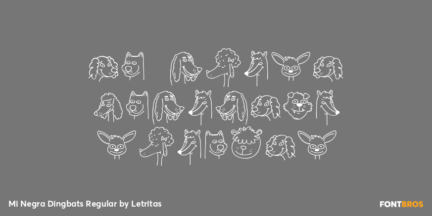 Mi Negra Dingbats Regular Poster