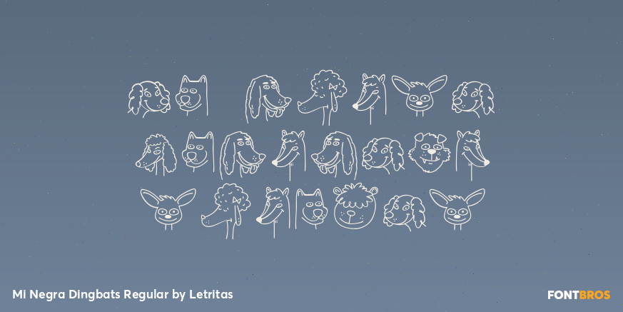 Mi Negra Dingbats Regular Poster