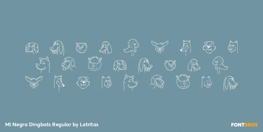 Mi Negra Dingbats Regular Font Poster #1