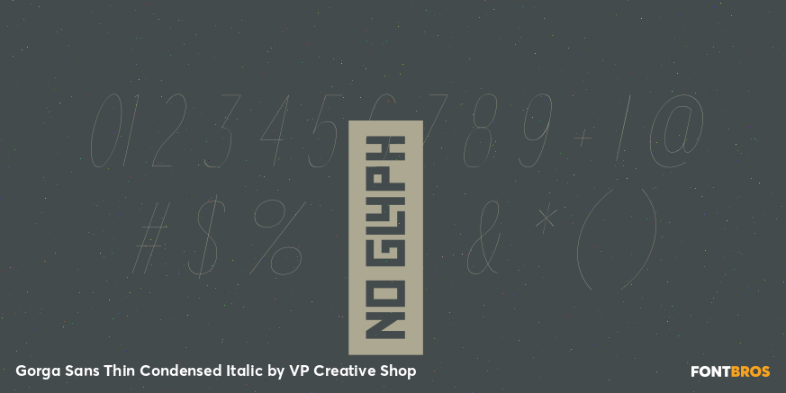 Gorga Sans Thin Condensed Italic Font Poster #4