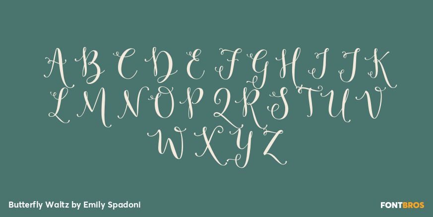 Butterfly Waltz Font Poster #2