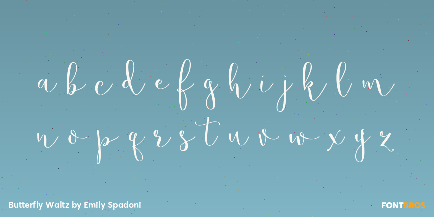 Butterfly Waltz Font Poster #3